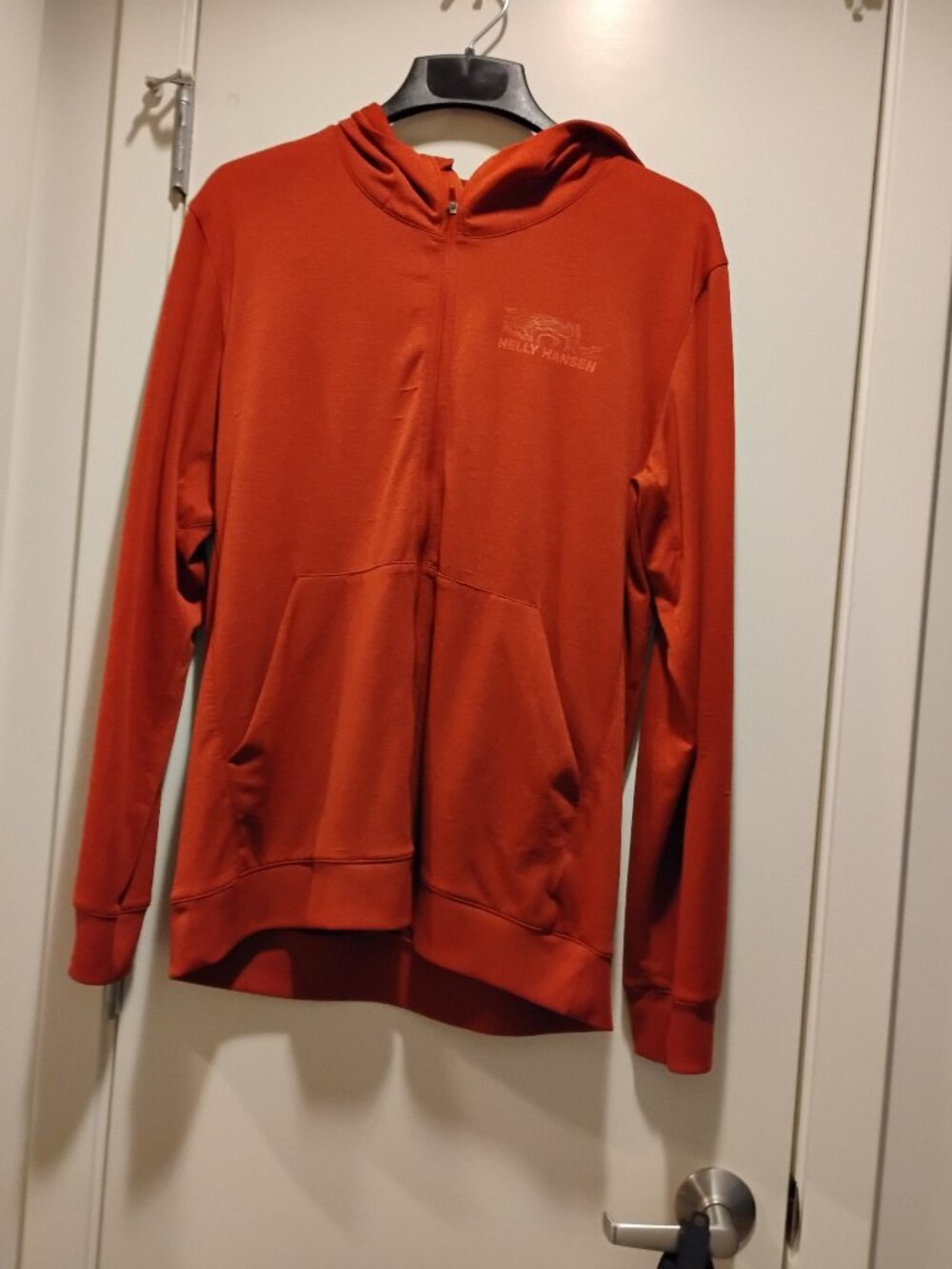 Helly Hansen HH Lifa Tech Lite Full Zip Hoodie Jacket Men's Large Rust Red
